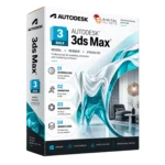 Autodesk 3ds Max Professional Edition software box for 3D modeling, animation and rendering on Windows