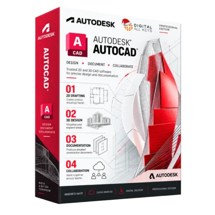 Autodesk AutoCAD Professional Edition box — 2D and 3D CAD software for design and documentation