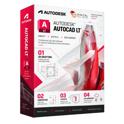 Autodesk AutoCAD LT Professional Edition box — 2D CAD software for drafting, annotation and documentation