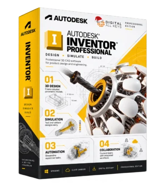 Autodesk Inventor Professional Edition box — 3D CAD software for product design and engineering