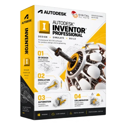 Autodesk Inventor Professional Edition box — 3D CAD software for product design and engineering
