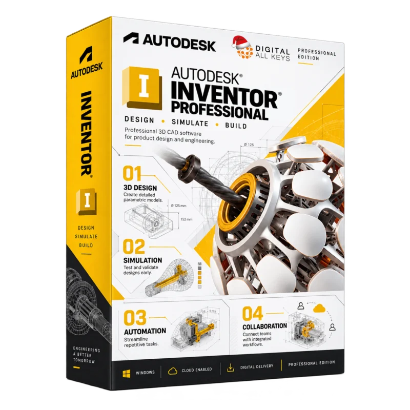 Autodesk Inventor Professional Edition box — 3D CAD software for product design and engineering