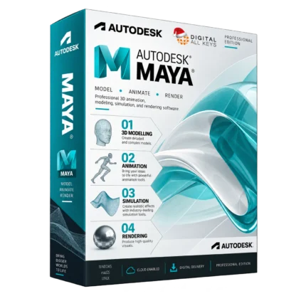Autodesk Maya box — professional 3D animation, modeling, simulation and rendering software