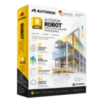 Autodesk Robot Structural Analysis Professional box — structural analysis software with stress results