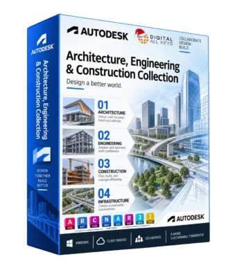 Autodesk Architecture, Engineering & Construction Collection box with AutoCAD, Revit, Civil 3D and Navisworks