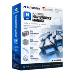 Autodesk Navisworks Manage box — project review software for clash detection and 4D simulation